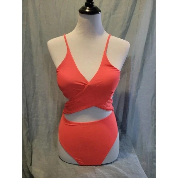 NWOT One Piece Swimsuit small, orange - Picture 1 of 2